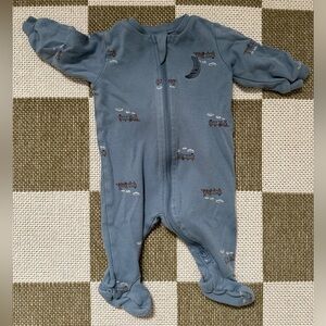 Pekkle 0-3 month organic cotton blue sleeper